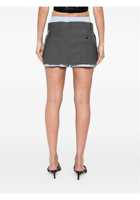 Grey wool-blend chain-detail mini skort Alexander Wang - women ALEXANDER WANG | 1WC3254855055